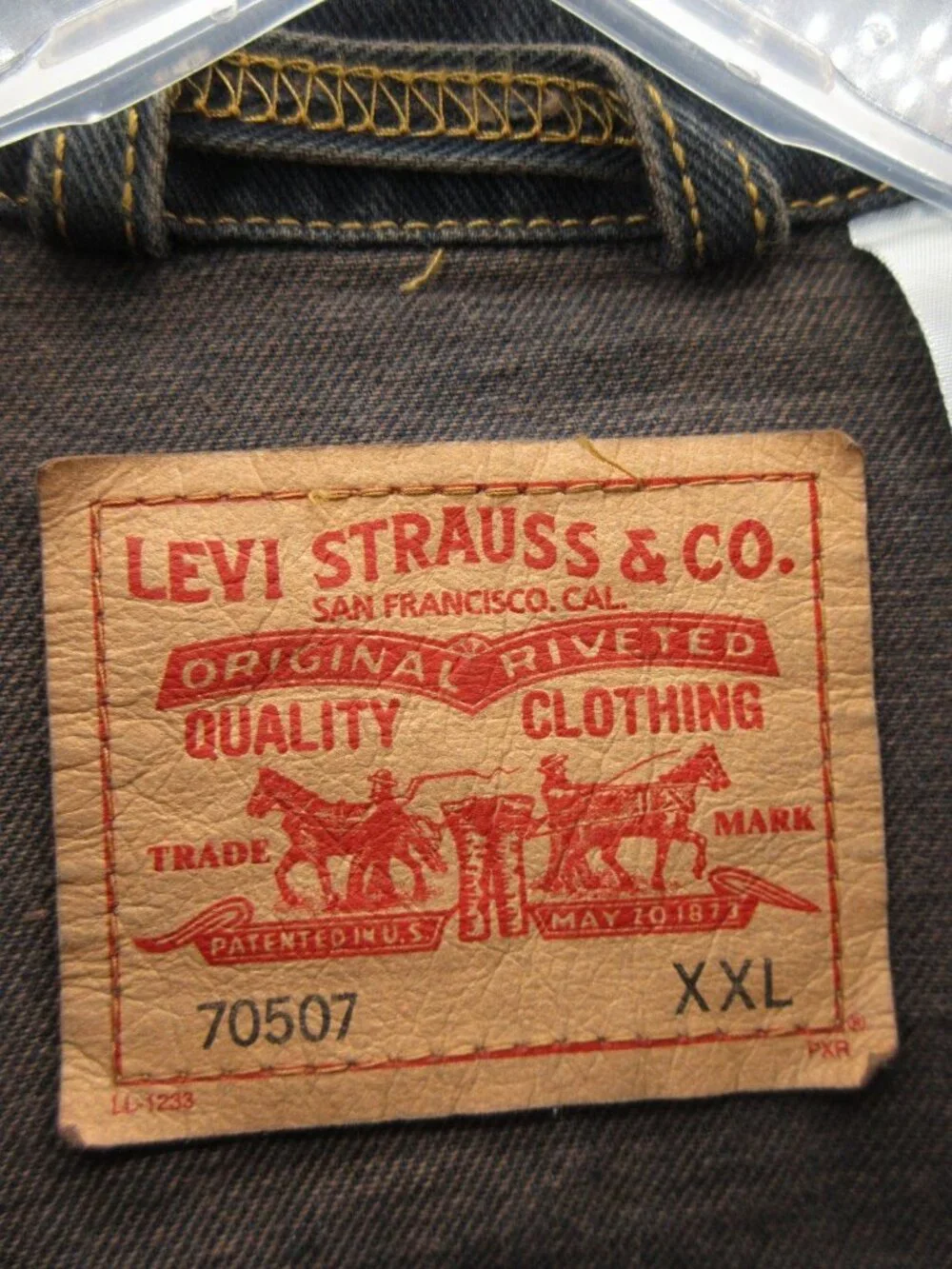 VINTAGE Levis Jacket XXL Standard Trucker Denim Red Tab Y2K 2005 NEW